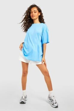 Oversize T-Shirt Aus Baumwolle -Deutschland Mode Pfiff Verkaufs-Shop gzz47858 blue xl 2