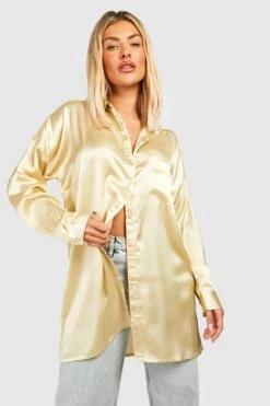 Oversize Satin-Hemd