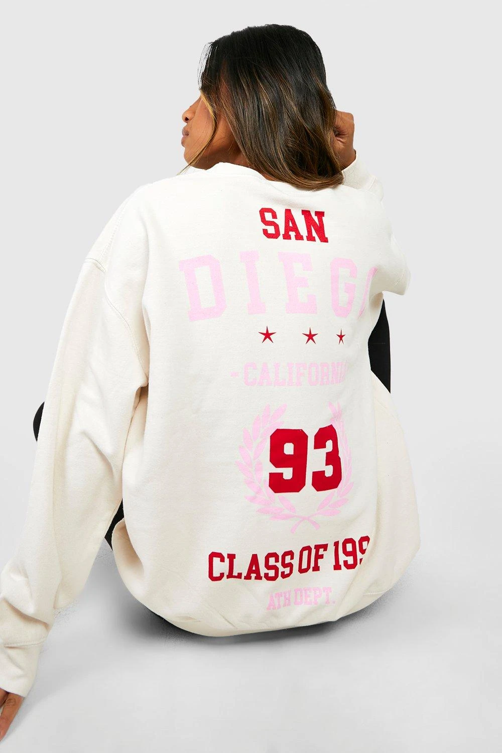 Oversize Sweatshirt Mit San Diego Slogan 1 Oversize Sweatshirt Mit San Diego Slogan