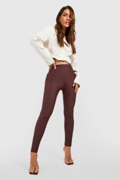 Premium Sculpt-Leggings Mit Hohem Bund -Deutschland Mode Pfiff Verkaufs-Shop gzz48533 espresso xl 2
