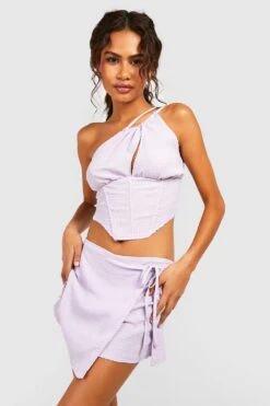 Einärmliges Strukturiertes Korsett -Deutschland Mode Pfiff Verkaufs-Shop gzz48617 lilac xl 2