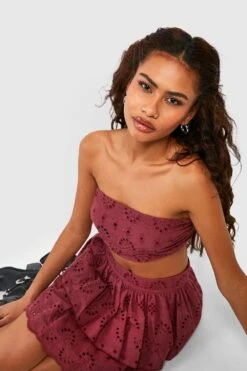 Lochmuster Bandeau-Top 6 Lochmuster Bandeau-Top -Deutschland Mode Pfiff Verkaufs-Shop gzz48933 burgundy xl 2
