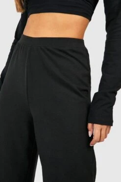 Schwarze Baumwoll Culotte-Hose Mit Hohem Bund -Deutschland Mode Pfiff Verkaufs-Shop gzz48949 black xl 3