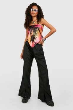 Hose Mit Elastischem Bund Und Schlitz