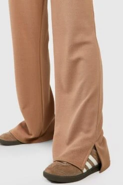 Basic Jersey-Hose Mit Weitem Bein Und Seitenschlitz -Deutschland Mode Pfiff Verkaufs-Shop gzz49512 camel xl 3