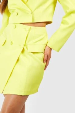 Wickel-Minirock Mit Knopfleiste -Deutschland Mode Pfiff Verkaufs-Shop gzz49697 lemon xl 3