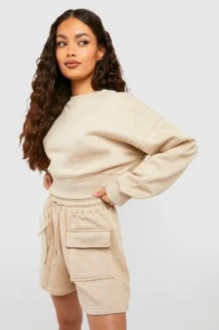 Kurzes Kastiges Sweatshirt