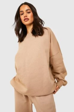 Super Oversize Sweatshirt -Deutschland Mode Pfiff Verkaufs-Shop gzz49716 taupe xl 3