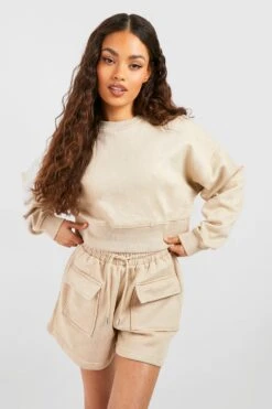 Sweat-Shorts Mit Cargo-Taschen