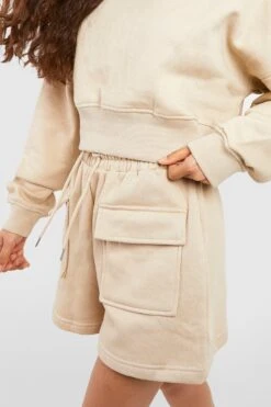 Sweat-Shorts Mit Cargo-Taschen -Deutschland Mode Pfiff Verkaufs-Shop gzz49734 stone xl 3