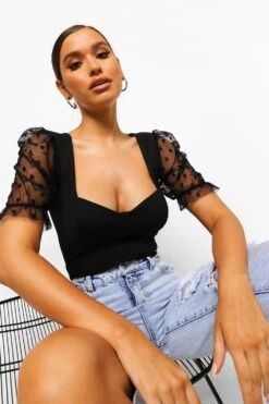 Mesh-Body Mit Seetheart-Ausschnitt -Deutschland Mode Pfiff Verkaufs-Shop gzz49811 black xl 2