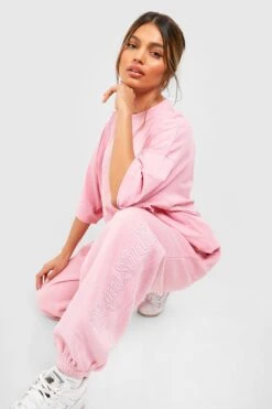 Jogginghose Mit 3D Slogan Stickerei -Deutschland Mode Pfiff Verkaufs-Shop gzz49869 pink xl 2