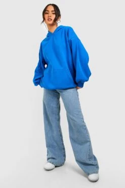 Oversize Hoodie Mit Palmen-Print -Deutschland Mode Pfiff Verkaufs-Shop gzz50112 cobalt xl 2