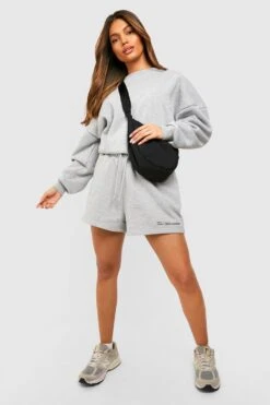 Sweat-Shorts Mit Text-Slogan -Deutschland Mode Pfiff Verkaufs-Shop gzz50124 ash20grey xl 2