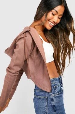 Korsett-Hoodie Mit Naht-Detail 7 Korsett-Hoodie Mit Naht-Detail -Deutschland Mode Pfiff Verkaufs-Shop gzz50133 chocolate xl 3