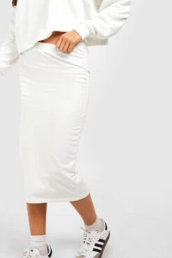 Sweat-Midirock -Deutschland Mode Pfiff Verkaufs-Shop gzz50162 ecru xl 3