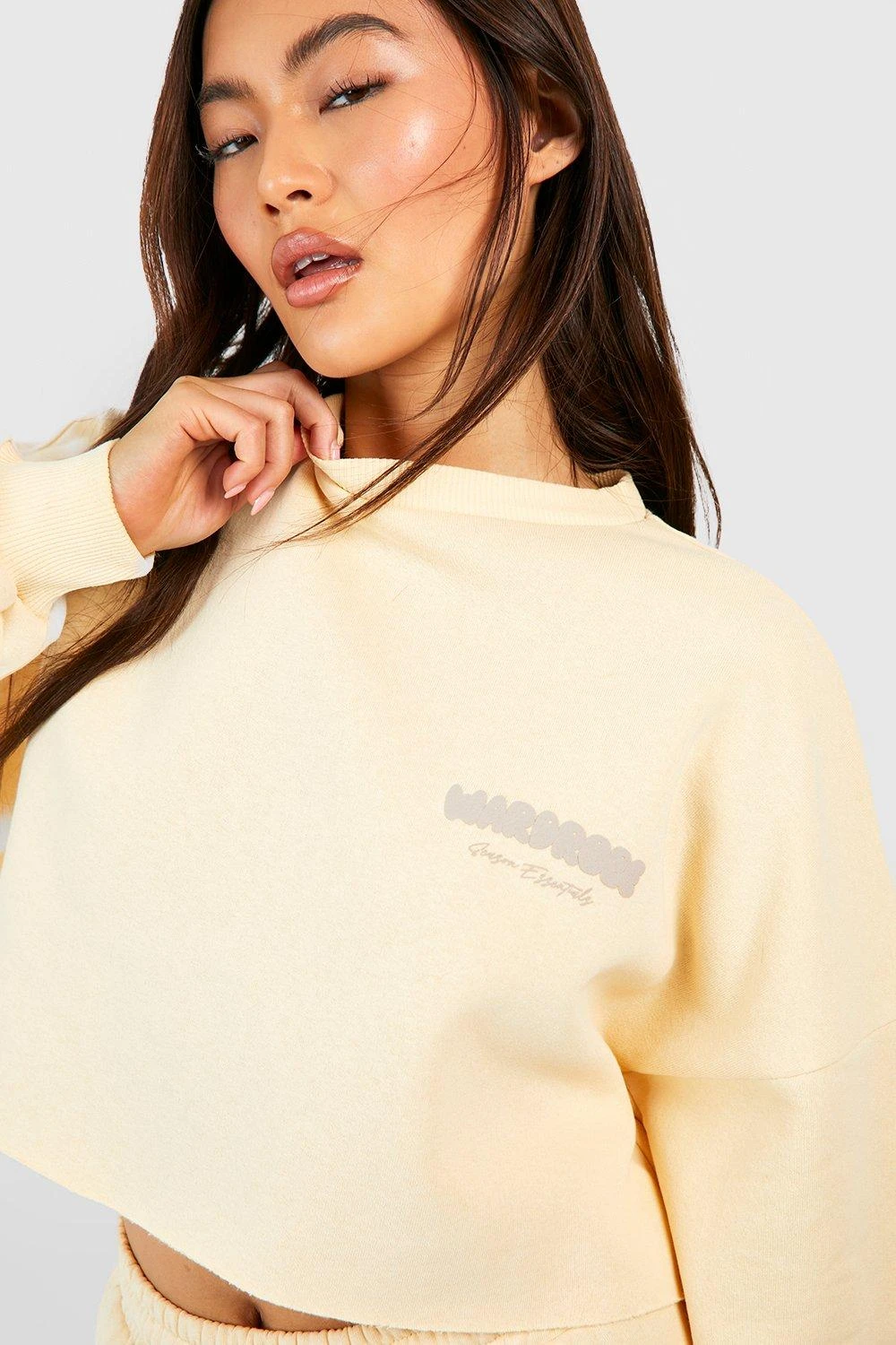 Kurzes Slogan Sweatshirt 4 Kurzes Slogan Sweatshirt – Bild 4