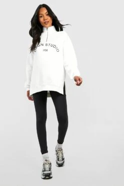 Umstandsmode Dsgn Studio Sweatshirt Mit Halbem Reißverschluss -Deutschland Mode Pfiff Verkaufs-Shop gzz50229 ecru xl 2