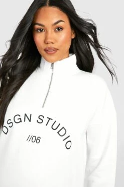 Umstandsmode Dsgn Studio Sweatshirt Mit Halbem Reißverschluss -Deutschland Mode Pfiff Verkaufs-Shop gzz50229 ecru xl 3
