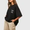 Oversize T-Shirt Mit Santa Monica Stickerei