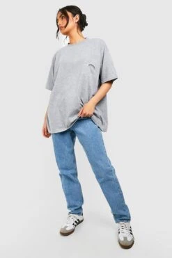Oversize T-Shirt Mit Dsgn Studio Etikett -Deutschland Mode Pfiff Verkaufs-Shop gzz50298 grey xl 2