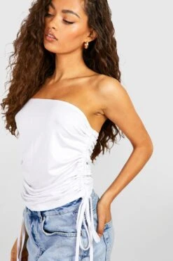 Bandeau Mit Seitlicher Raffung 7 Bandeau Mit Seitlicher Raffung -Deutschland Mode Pfiff Verkaufs-Shop gzz50366 white xl 3