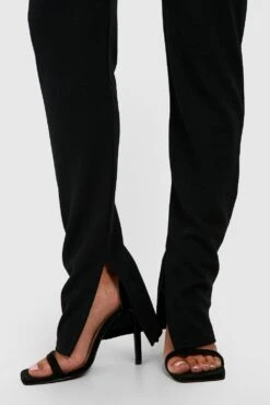 Slim-Fit Jersey-Hose Aus Crepestoff Mit Schlitz 7 Slim-Fit Jersey-Hose Aus Crepestoff Mit Schlitz -Deutschland Mode Pfiff Verkaufs-Shop gzz50494 black xl 3