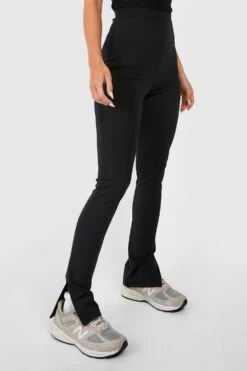 Sport-Leggings Mit Geteiltem Saum -Deutschland Mode Pfiff Verkaufs-Shop gzz50523 black xl 3