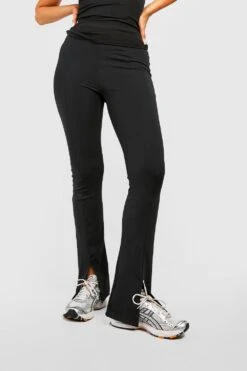 Sport Schlag-Leggings Mit Geteiltem Saum 7 Sport Schlag-Leggings Mit Geteiltem Saum -Deutschland Mode Pfiff Verkaufs-Shop gzz50525 black xl 3