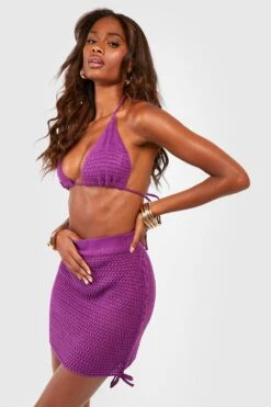 Geschnürter Gehäkelter Minirock