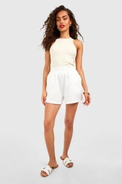 Rippstrick Crop Top Mit Geradem Ausschnitt -Deutschland Mode Pfiff Verkaufs-Shop gzz50566 ecru xl 2