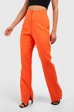 Gerade Hose Mit Seitlichem Schlitz -Deutschland Mode Pfiff Verkaufs-Shop gzz50997 orange xl 3
