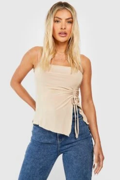 Gerafftes Bandeau-Top Mit Schnür-Detail -Deutschland Mode Pfiff Verkaufs-Shop gzz51019 stone xl 2