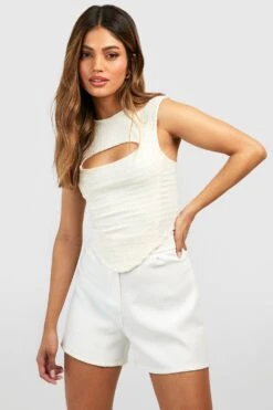 Strukturiertes Korsett Mit Schlitz Vorne