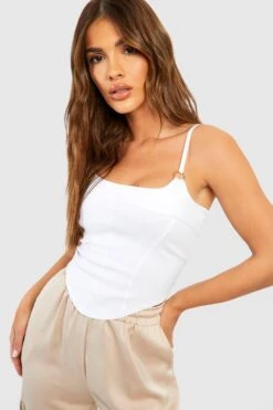 Korsett-Oberteil Mit Ring-Detail -Deutschland Mode Pfiff Verkaufs-Shop gzz51030 white xl 3