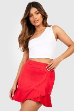 Wickel-Minirock Mit Rüschen Aus Jersey