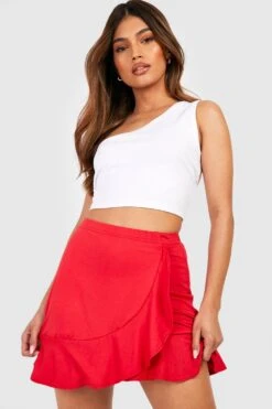 Wickel-Minirock Mit Rüschen Aus Jersey 6 Wickel-Minirock Mit Rüschen Aus Jersey -Deutschland Mode Pfiff Verkaufs-Shop gzz51102 red xl 2