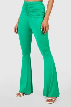 Jersey-Schlaghose Mit Geraffter Front -Deutschland Mode Pfiff Verkaufs-Shop gzz51109 green xl 3