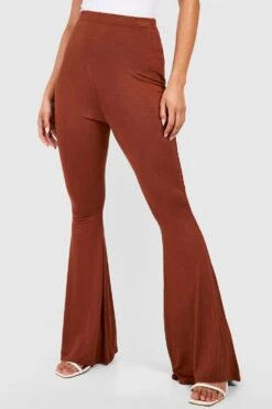 Jersey-Schlaghose Mit Hohem Bund -Deutschland Mode Pfiff Verkaufs-Shop gzz51117 chocolate xl 3