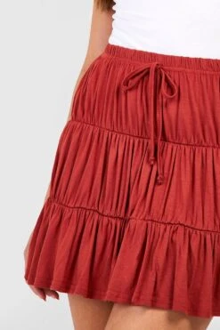 Gestufter Jersey-Minirock -Deutschland Mode Pfiff Verkaufs-Shop gzz51119 spice xl 3