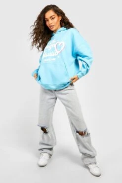 Oversize Hoodie Mit Dsgn Studio Print -Deutschland Mode Pfiff Verkaufs-Shop gzz51178 aqua xl 2