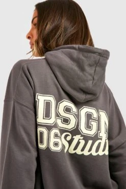 Oversize Hoodie Mit Dsgn Studio Slogan -Deutschland Mode Pfiff Verkaufs-Shop gzz51200 charcoal xl 3