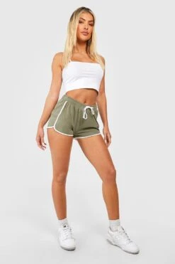 Kontrast-Laufshorts -Deutschland Mode Pfiff Verkaufs-Shop gzz51418 khaki xl 2
