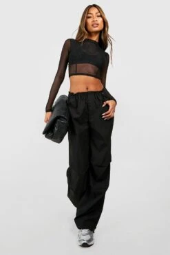 Korsett Crop Top Aus Mesh -Deutschland Mode Pfiff Verkaufs-Shop gzz51555 black xl 2