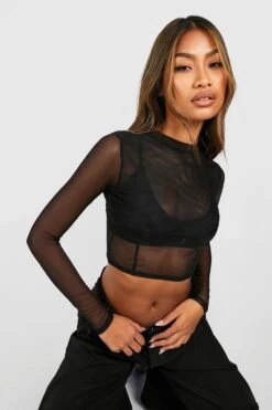 Korsett Crop Top Aus Mesh -Deutschland Mode Pfiff Verkaufs-Shop gzz51555 black xl 3