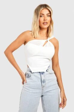 Langes Mesh Korsett-Top Mit Twist -Deutschland Mode Pfiff Verkaufs-Shop gzz51586 ivory xl 2