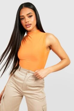 Doppellagiger ärmelloser Body -Deutschland Mode Pfiff Verkaufs-Shop gzz51737 burnt20orange xl 3