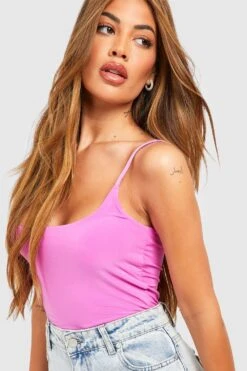 Doppellagiger Body Mit Geradem Ausschnitt -Deutschland Mode Pfiff Verkaufs-Shop gzz51741 hot20pink xl 3