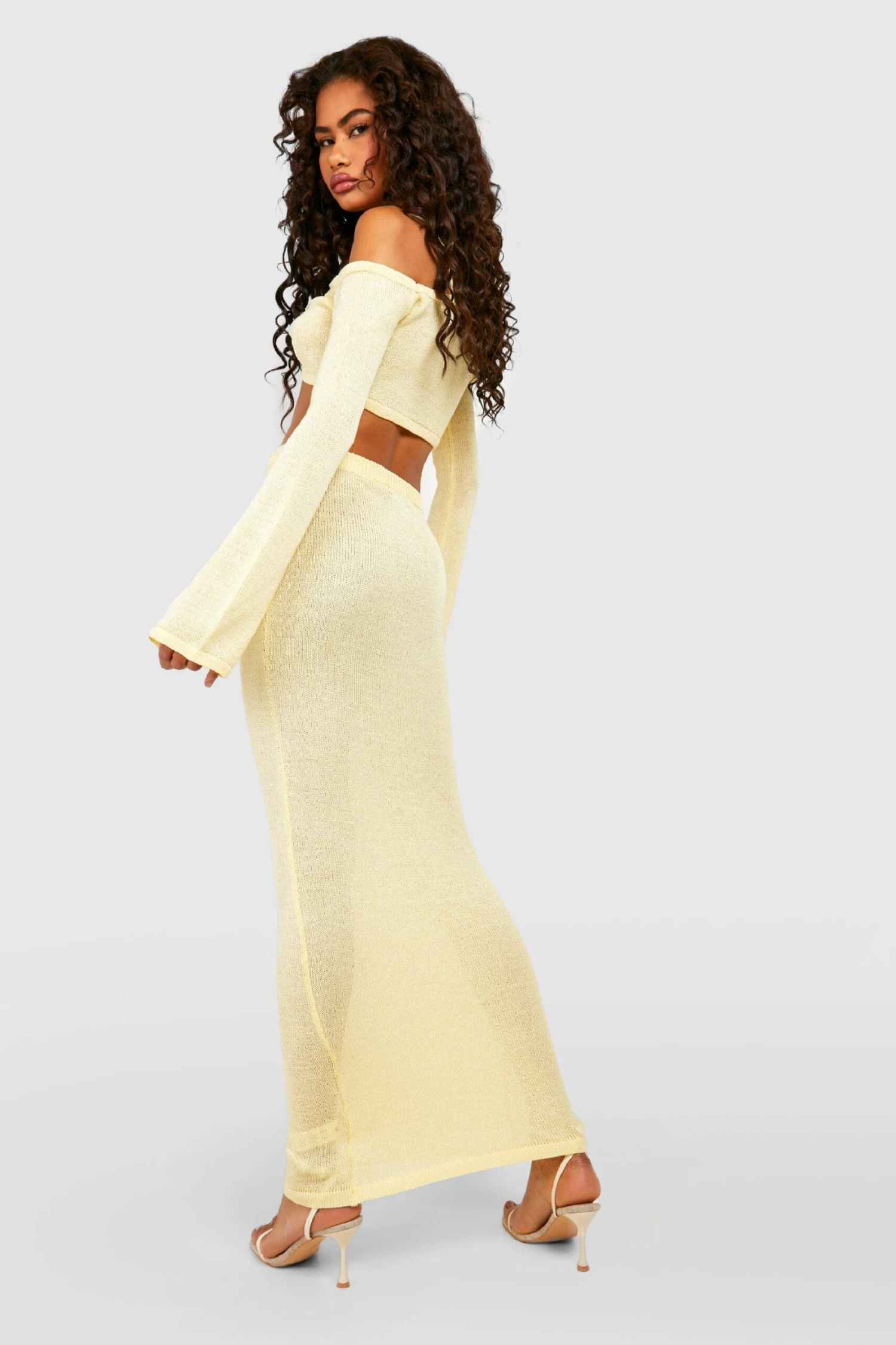 Feinstrick Bardot-Oberteil Und Maxirock 2 Feinstrick Bardot-Oberteil Und Maxirock – Bild 2