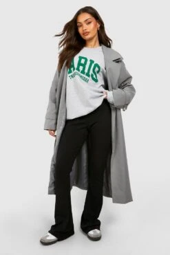 Gerippte Schlaghose Mit Shaper-Bund Und Hohem Bund